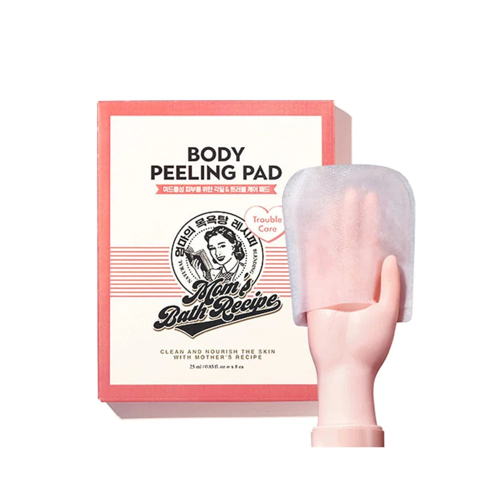 ليفة تقشير الجسم الكورية Mom's Bath Recipe Body Peeling Pad Trouble Care - Sondos Store