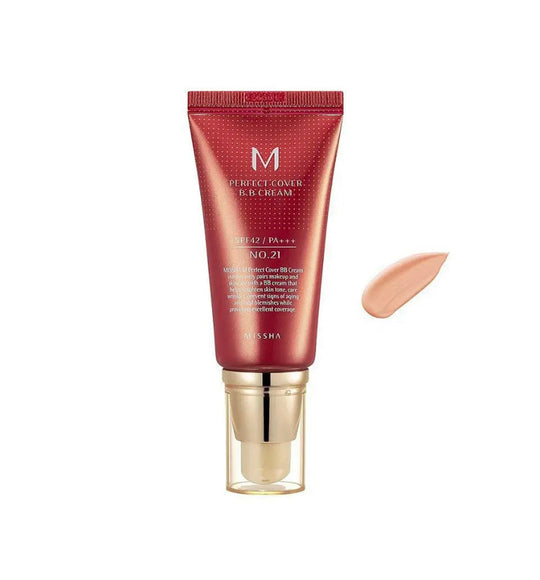 ‎‏ ميشا بي بي كريم مناسب لجميع البشرات 50 مل MISSHA M Perfect Cover BB Cream 50mL - Sondos Store