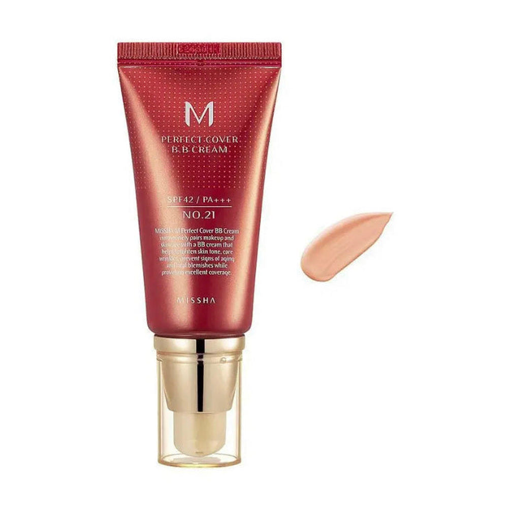 ‎‏ ميشا بي بي كريم مناسب لجميع البشرات 50 مل MISSHA M Perfect Cover BB Cream 50mL - Sondos Store